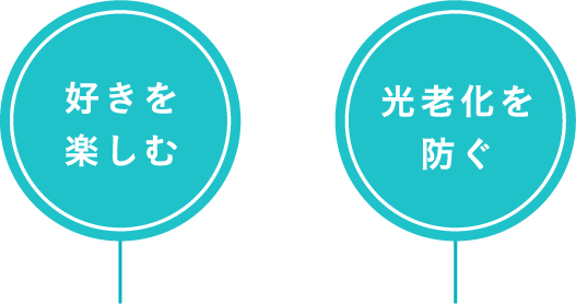 好きを楽しむ 光老化を防ぐ